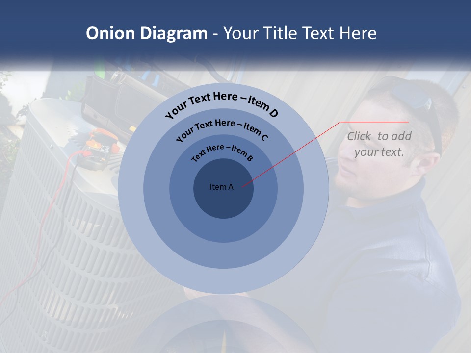 A Man Fixing An Air Conditioner With A Wrench PowerPoint Template