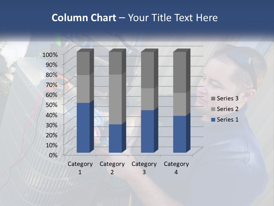 A Man Fixing An Air Conditioner With A Wrench PowerPoint Template