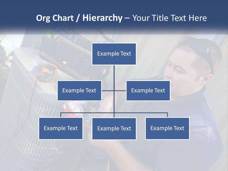 A Man Fixing An Air Conditioner With A Wrench PowerPoint Template