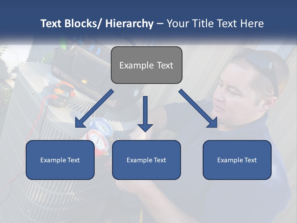 A Man Fixing An Air Conditioner With A Wrench PowerPoint Template