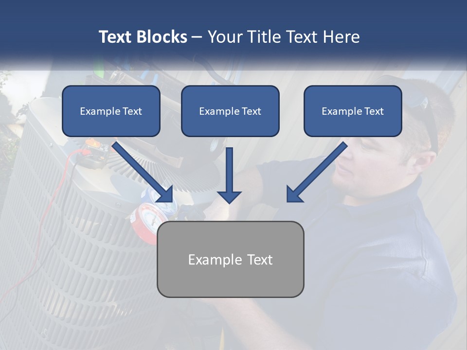 A Man Fixing An Air Conditioner With A Wrench PowerPoint Template