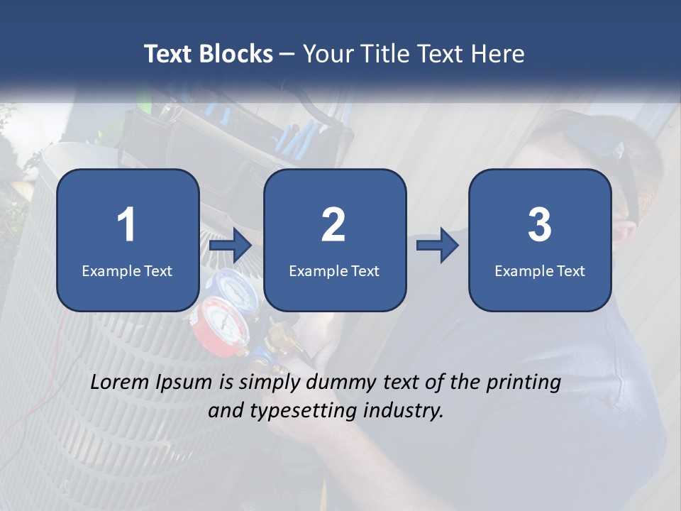 A Man Fixing An Air Conditioner With A Wrench PowerPoint Template