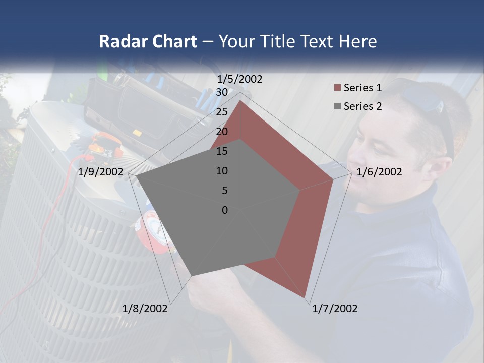 A Man Fixing An Air Conditioner With A Wrench PowerPoint Template