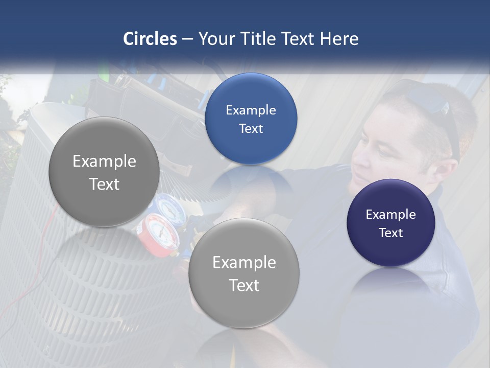 A Man Fixing An Air Conditioner With A Wrench PowerPoint Template