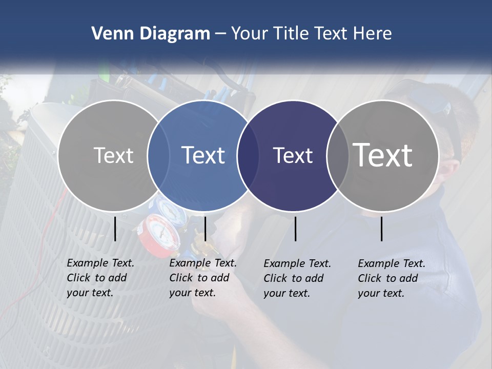 A Man Fixing An Air Conditioner With A Wrench PowerPoint Template