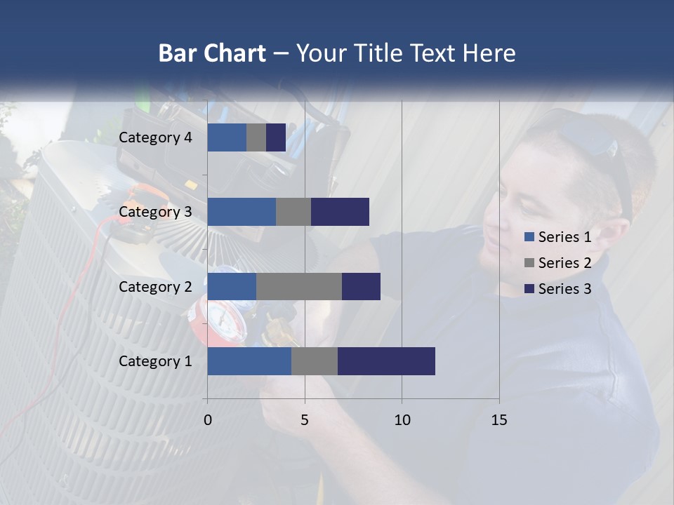 A Man Fixing An Air Conditioner With A Wrench PowerPoint Template