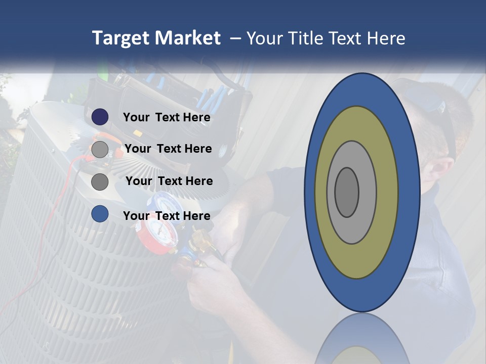 A Man Fixing An Air Conditioner With A Wrench PowerPoint Template