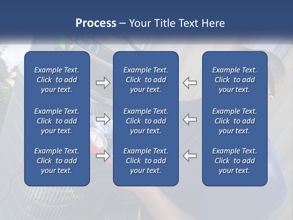A Man Fixing An Air Conditioner With A Wrench PowerPoint Template