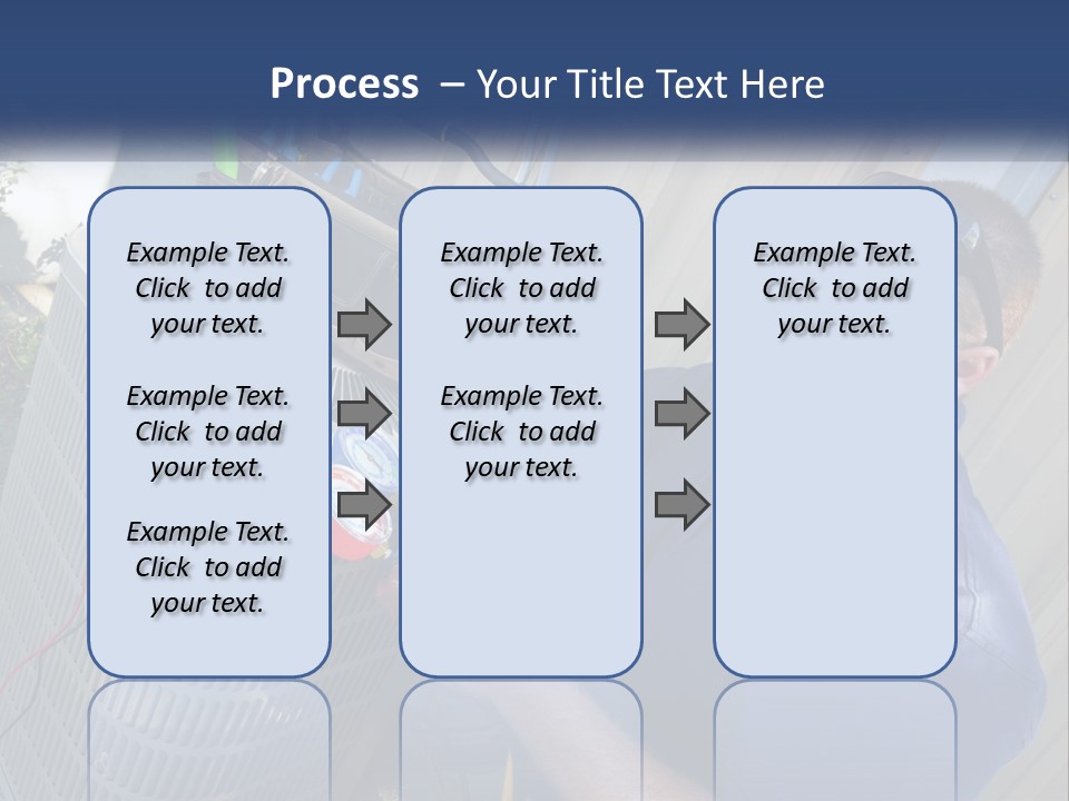 A Man Fixing An Air Conditioner With A Wrench PowerPoint Template