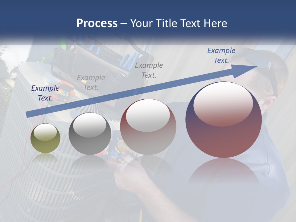 A Man Fixing An Air Conditioner With A Wrench PowerPoint Template