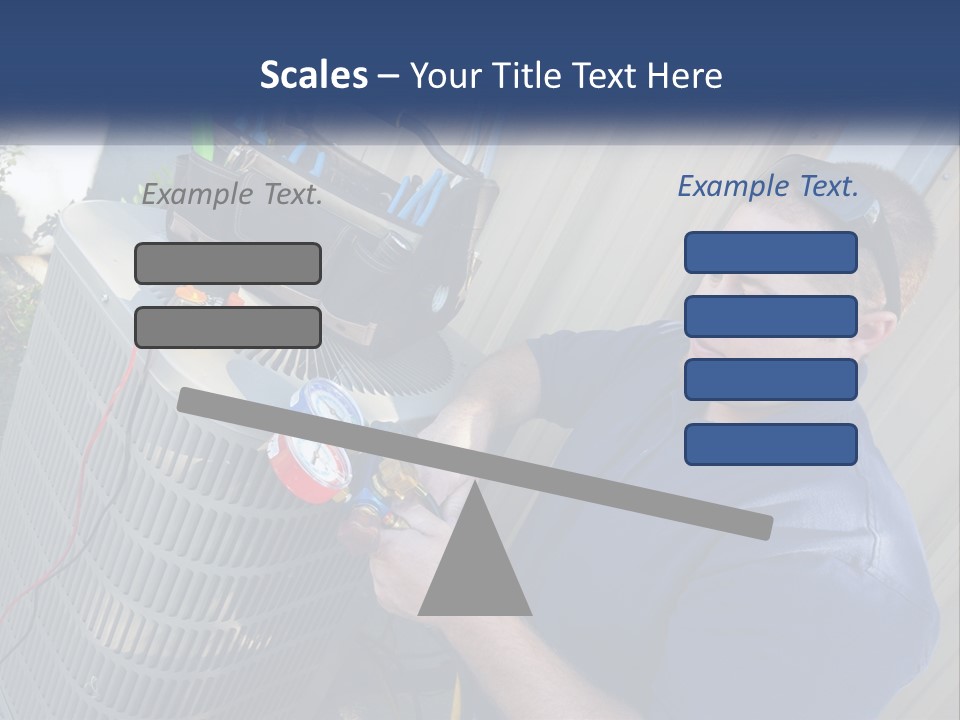 A Man Fixing An Air Conditioner With A Wrench PowerPoint Template