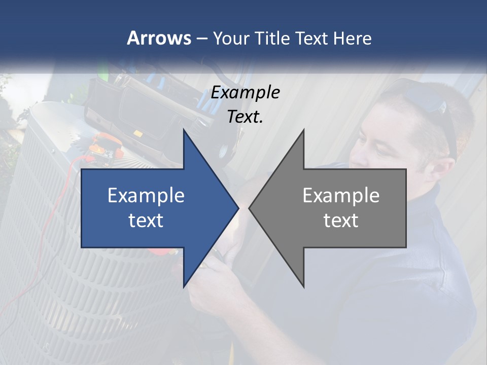 A Man Fixing An Air Conditioner With A Wrench PowerPoint Template