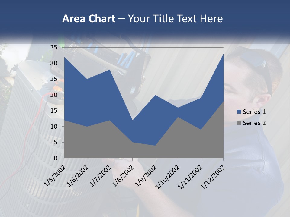 A Man Fixing An Air Conditioner With A Wrench PowerPoint Template