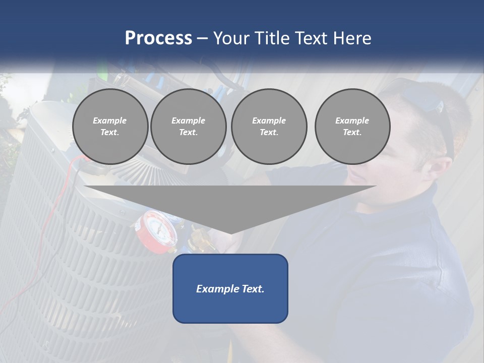 A Man Fixing An Air Conditioner With A Wrench PowerPoint Template