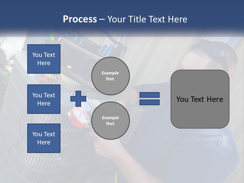 A Man Fixing An Air Conditioner With A Wrench PowerPoint Template