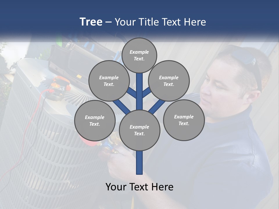 A Man Fixing An Air Conditioner With A Wrench PowerPoint Template
