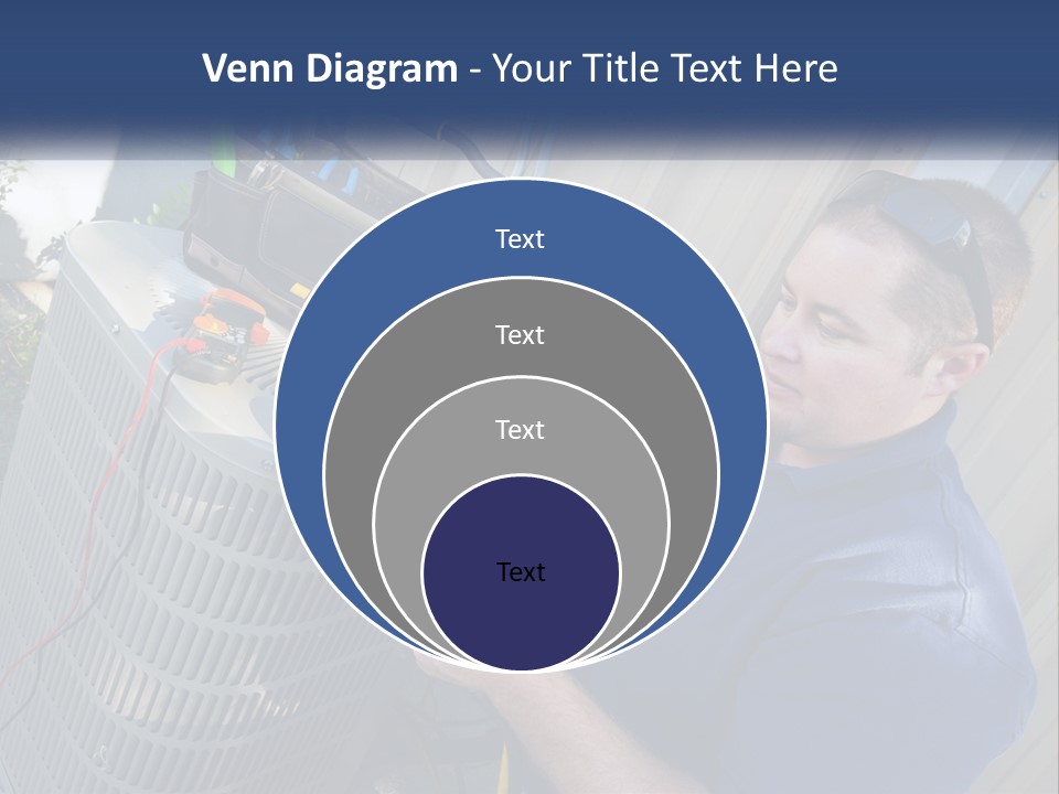 A Man Fixing An Air Conditioner With A Wrench PowerPoint Template
