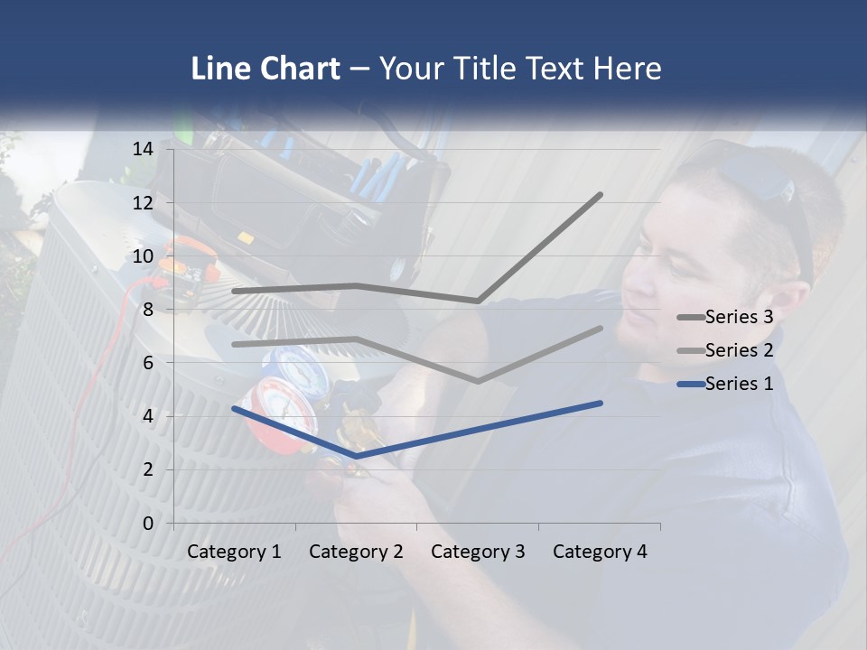 A Man Fixing An Air Conditioner With A Wrench PowerPoint Template