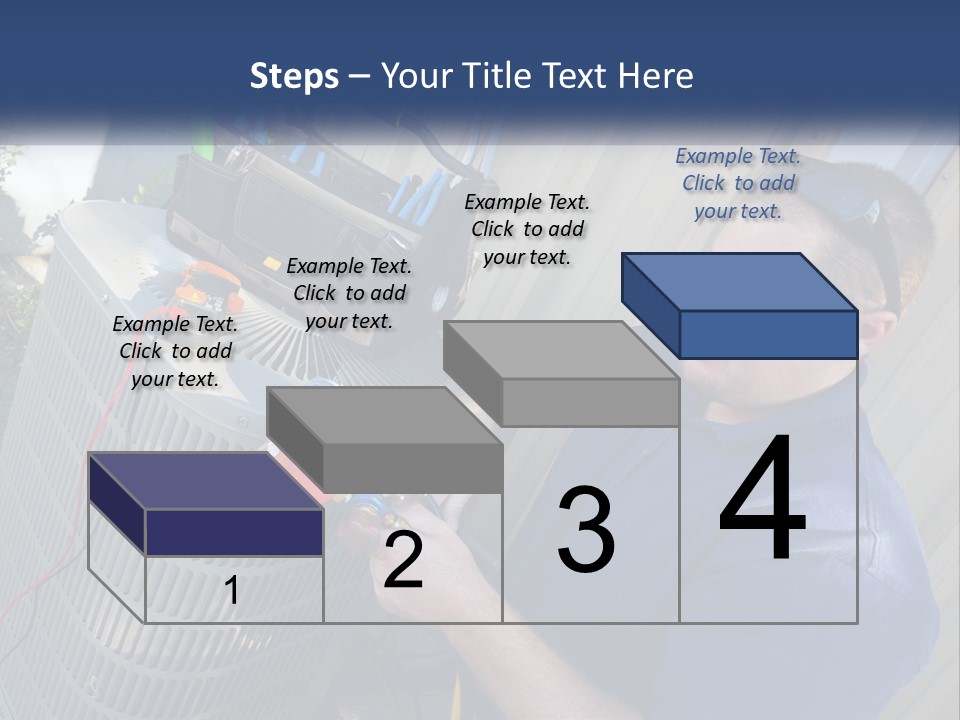 A Man Fixing An Air Conditioner With A Wrench PowerPoint Template