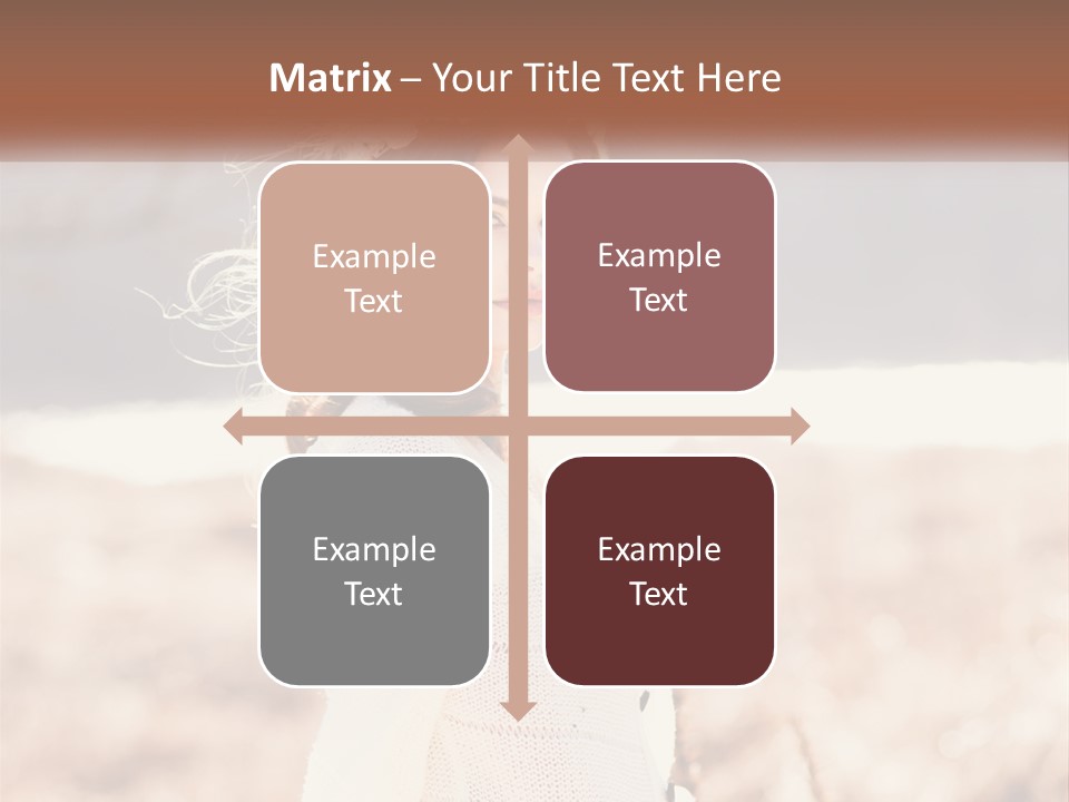 A Beautiful Woman With A Flower In Her Hair PowerPoint Template