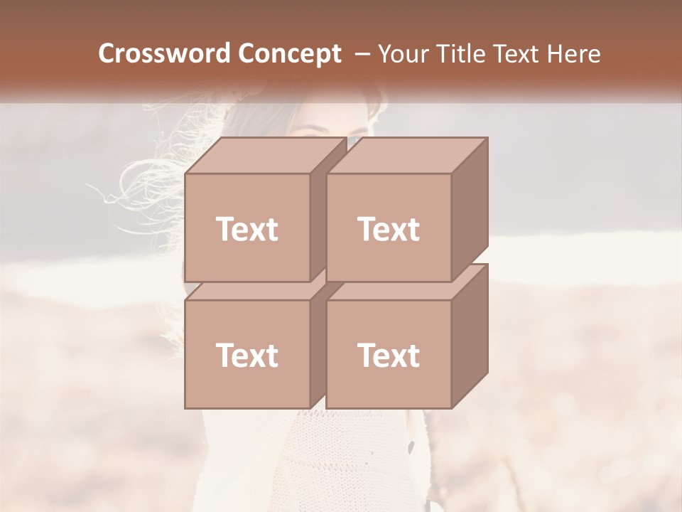 A Beautiful Woman With A Flower In Her Hair PowerPoint Template