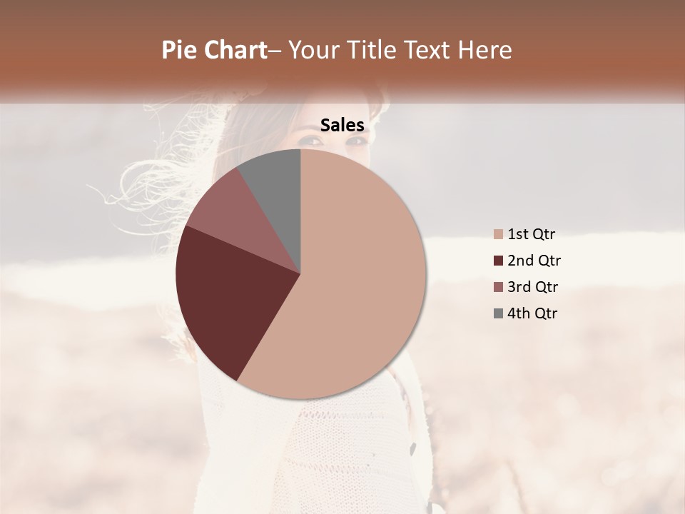 A Beautiful Woman With A Flower In Her Hair PowerPoint Template