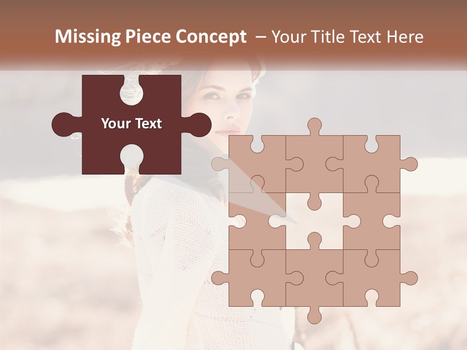 A Beautiful Woman With A Flower In Her Hair PowerPoint Template