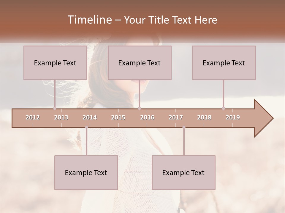 A Beautiful Woman With A Flower In Her Hair PowerPoint Template