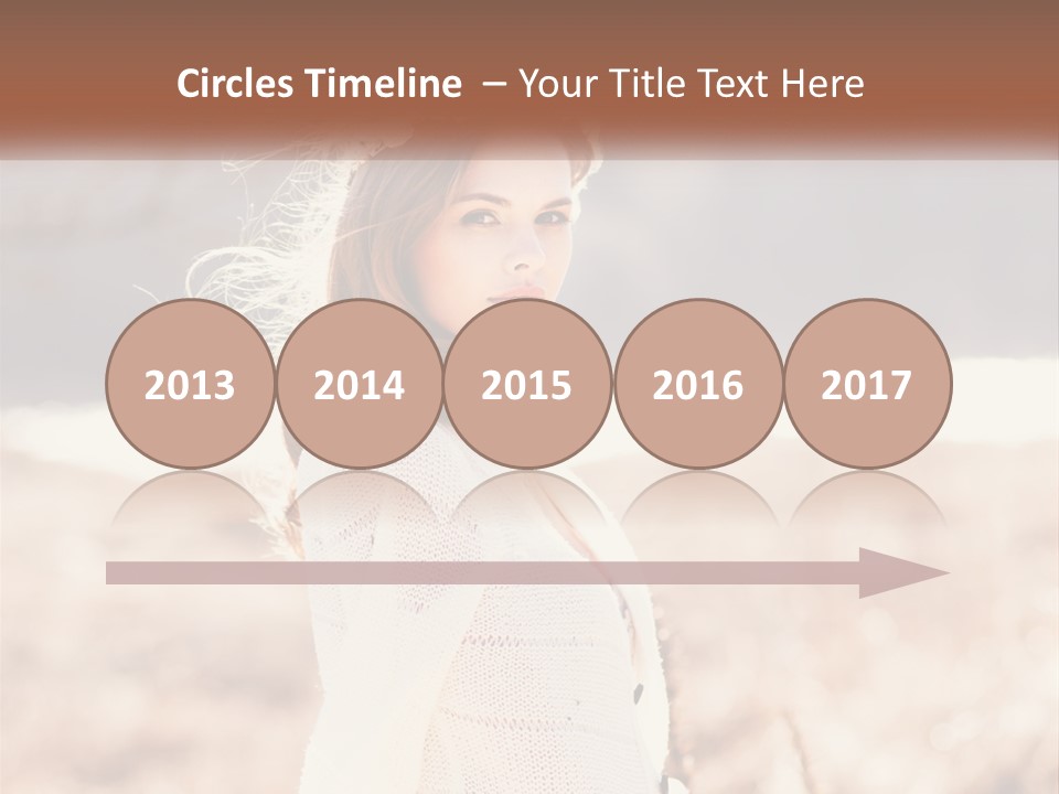 A Beautiful Woman With A Flower In Her Hair PowerPoint Template