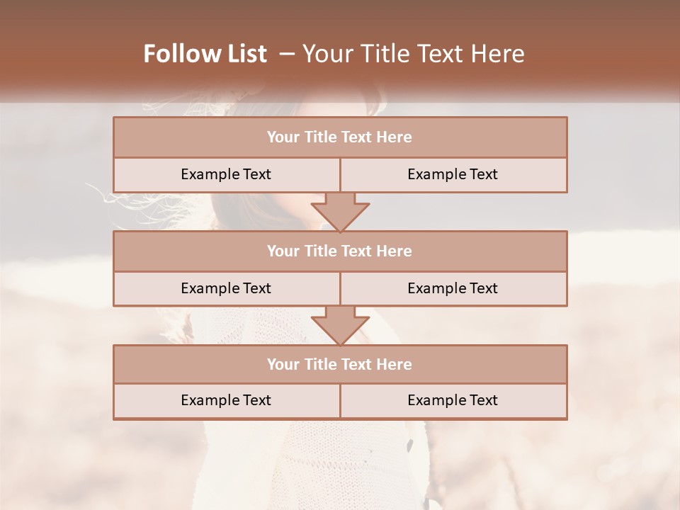 A Beautiful Woman With A Flower In Her Hair PowerPoint Template