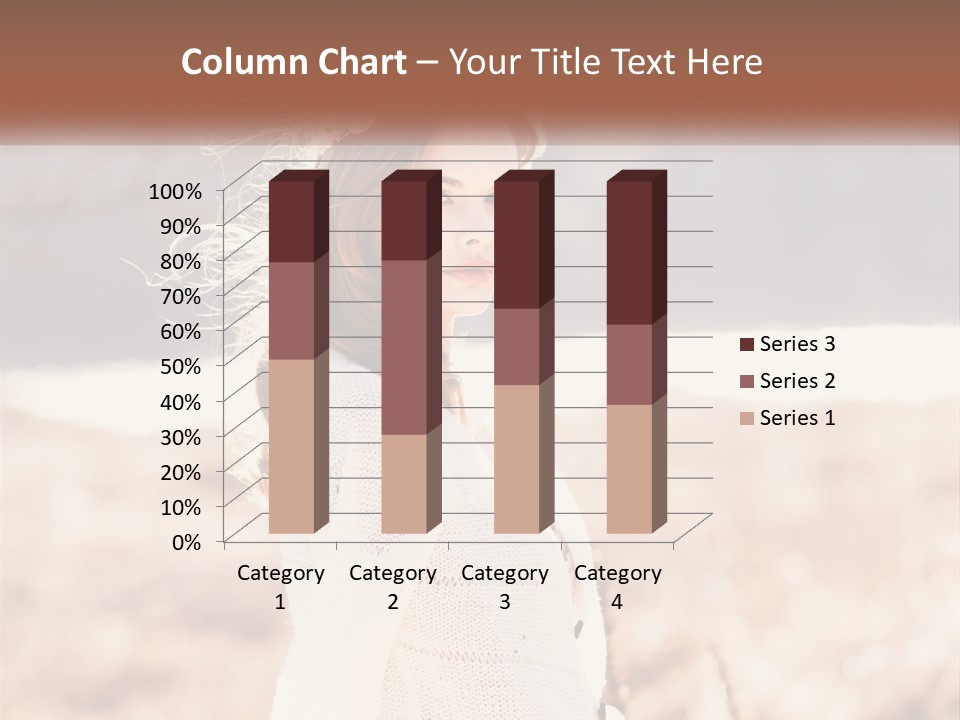 A Beautiful Woman With A Flower In Her Hair PowerPoint Template