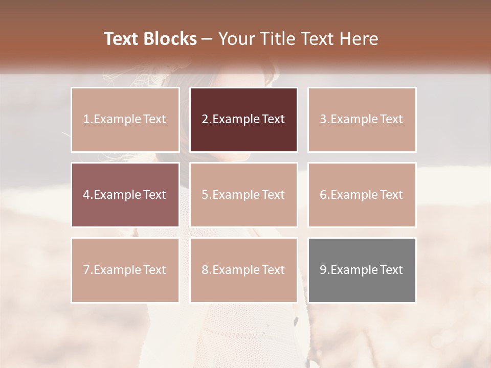 A Beautiful Woman With A Flower In Her Hair PowerPoint Template