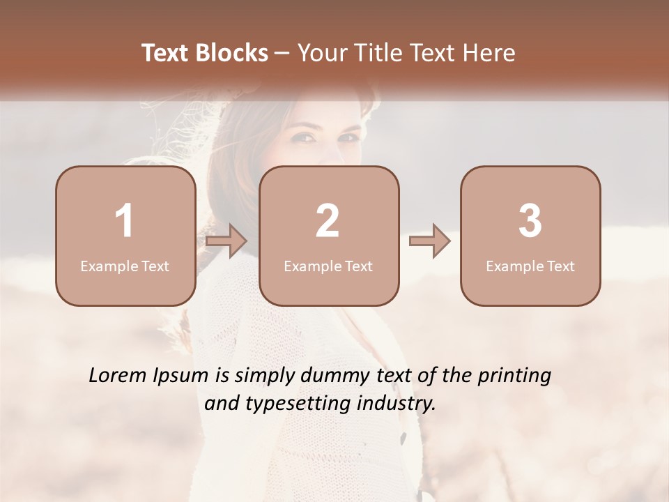 A Beautiful Woman With A Flower In Her Hair PowerPoint Template