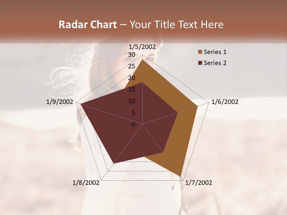 A Beautiful Woman With A Flower In Her Hair PowerPoint Template