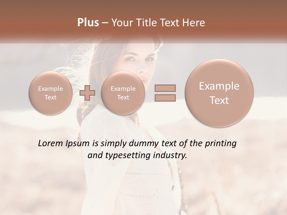 A Beautiful Woman With A Flower In Her Hair PowerPoint Template