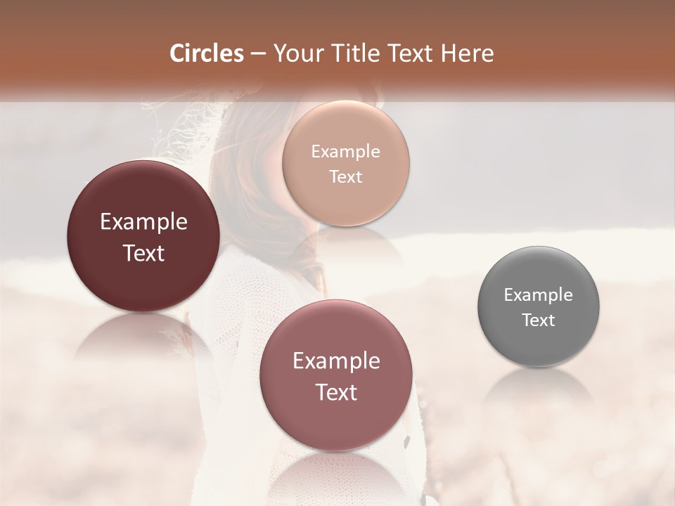 A Beautiful Woman With A Flower In Her Hair PowerPoint Template