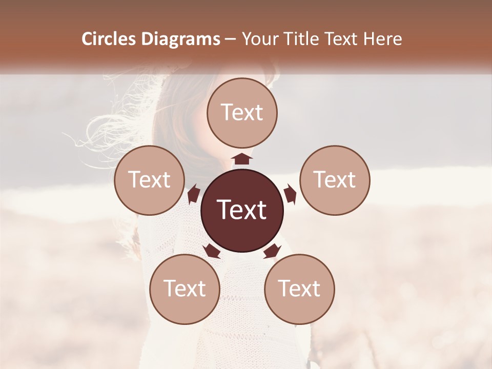 A Beautiful Woman With A Flower In Her Hair PowerPoint Template