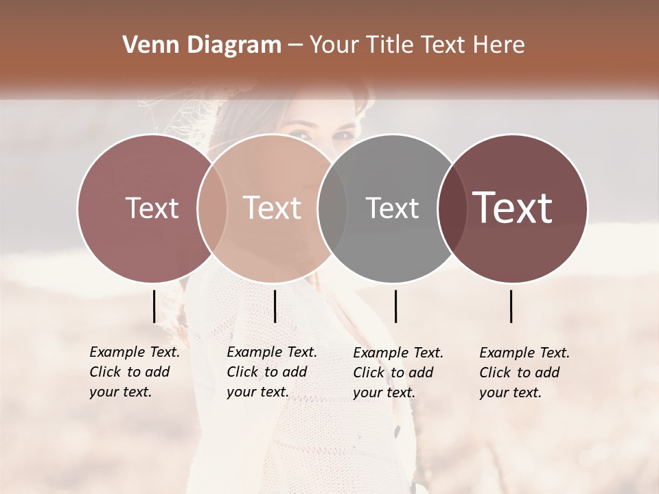 A Beautiful Woman With A Flower In Her Hair PowerPoint Template