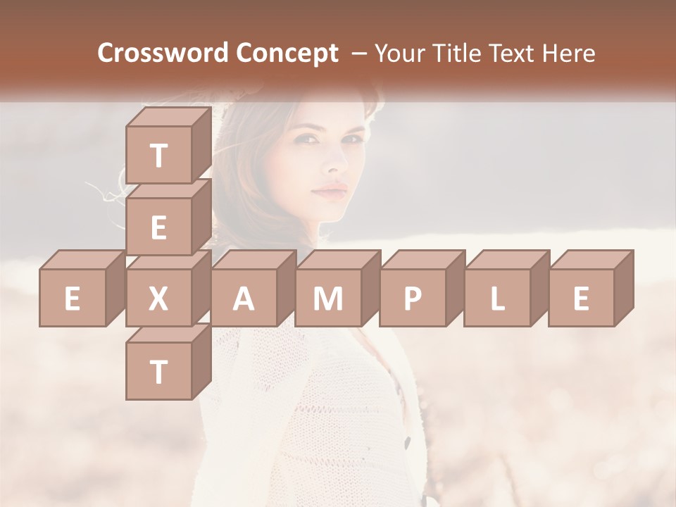 A Beautiful Woman With A Flower In Her Hair PowerPoint Template