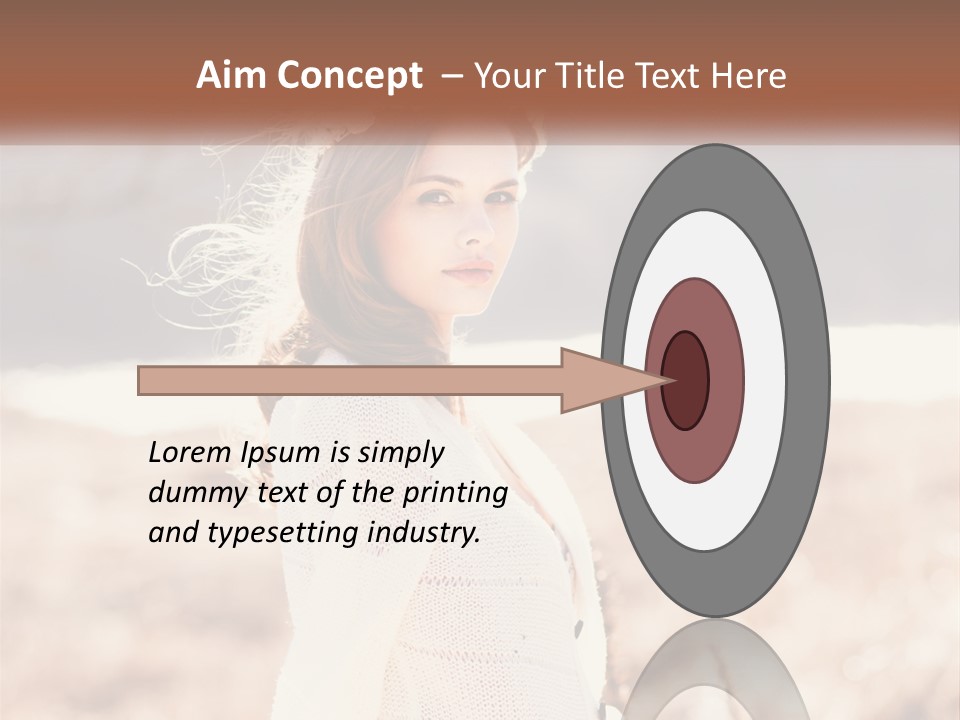 A Beautiful Woman With A Flower In Her Hair PowerPoint Template