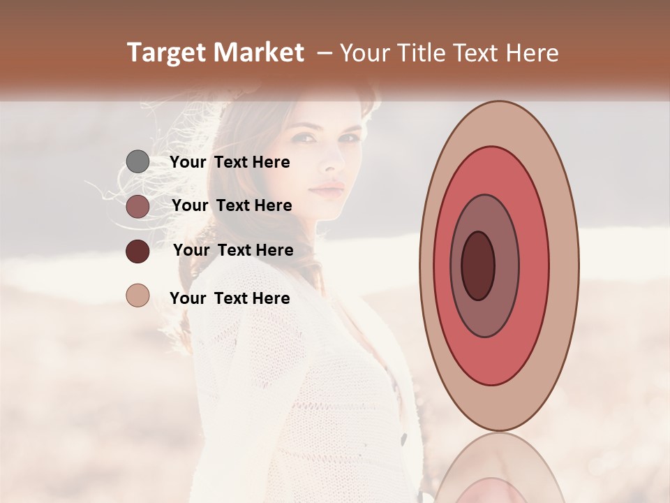 A Beautiful Woman With A Flower In Her Hair PowerPoint Template