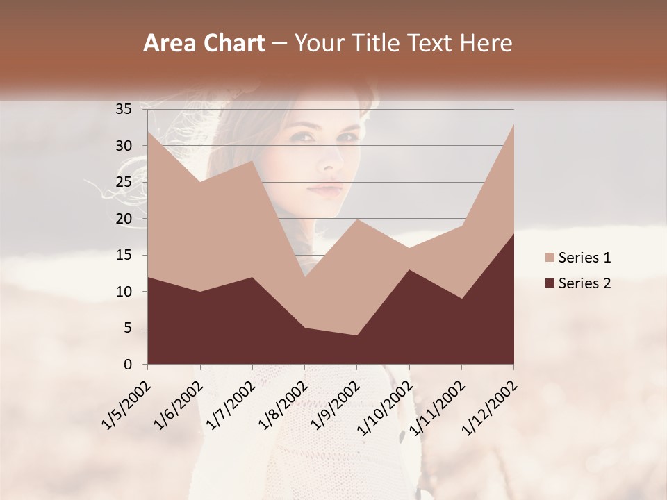 A Beautiful Woman With A Flower In Her Hair PowerPoint Template