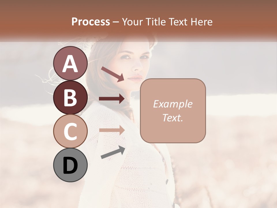 A Beautiful Woman With A Flower In Her Hair PowerPoint Template