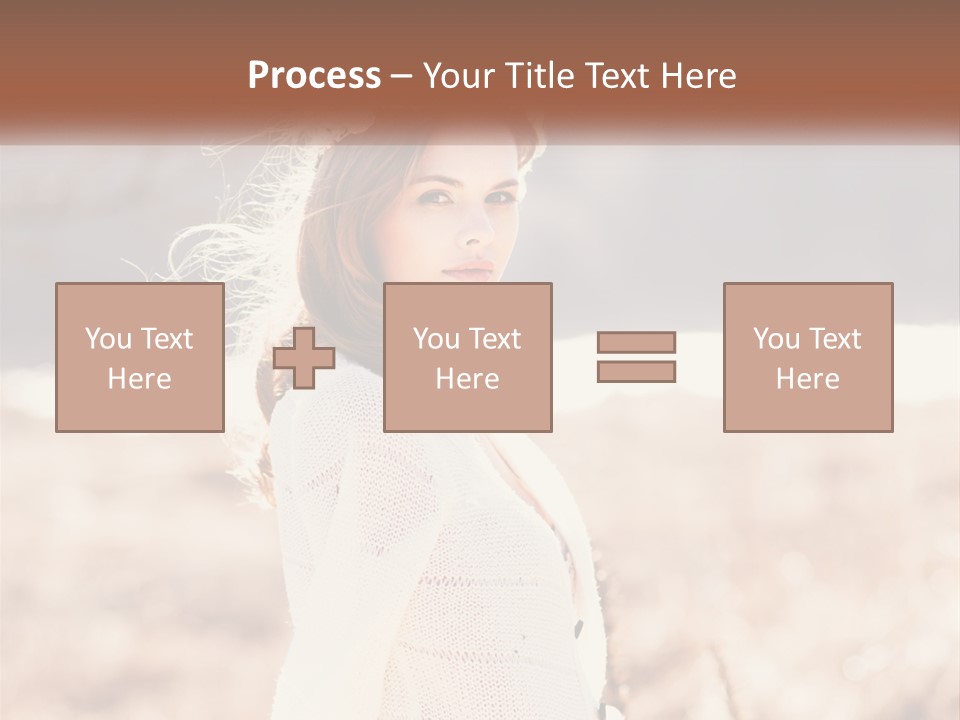 A Beautiful Woman With A Flower In Her Hair PowerPoint Template