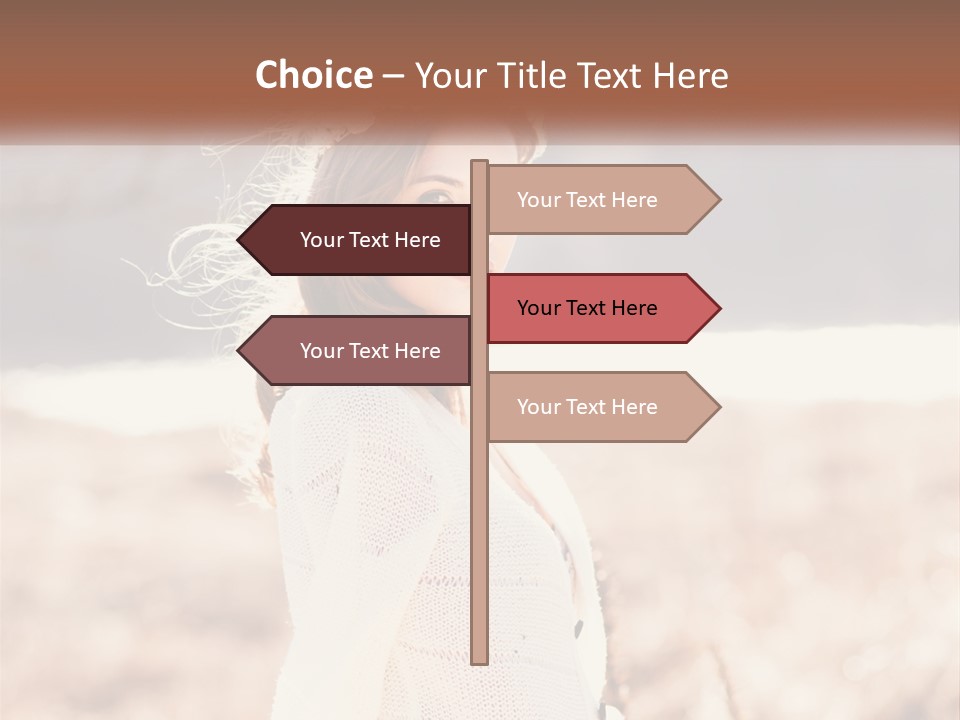 A Beautiful Woman With A Flower In Her Hair PowerPoint Template