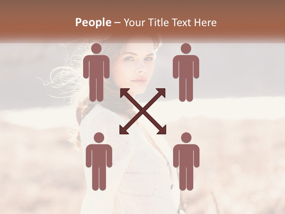 A Beautiful Woman With A Flower In Her Hair PowerPoint Template