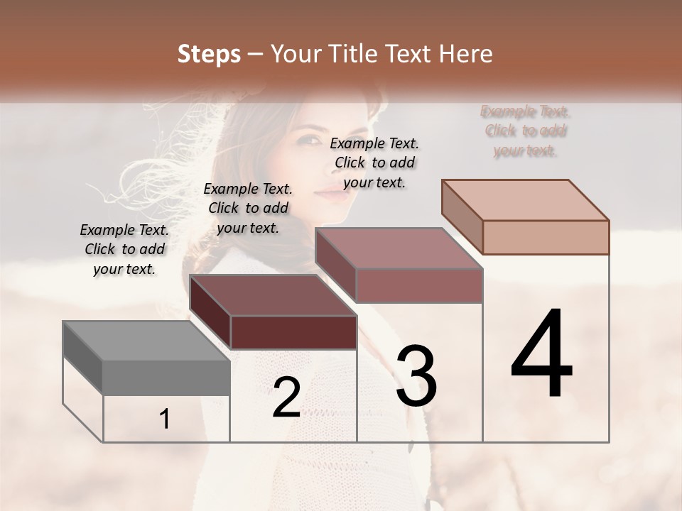 A Beautiful Woman With A Flower In Her Hair PowerPoint Template