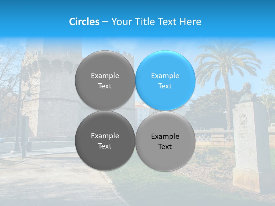 A Castle With A Flag On Top Of It PowerPoint Template