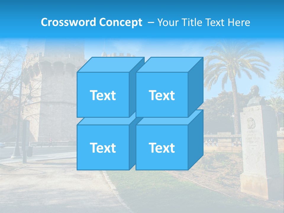 A Castle With A Flag On Top Of It PowerPoint Template
