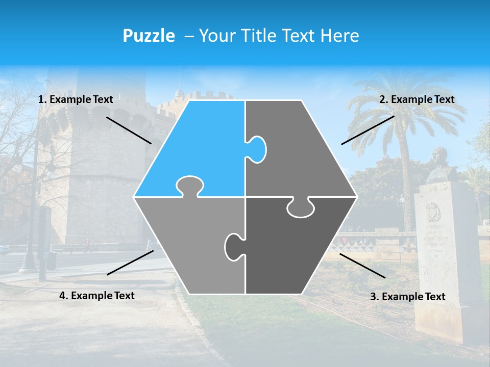 A Castle With A Flag On Top Of It PowerPoint Template